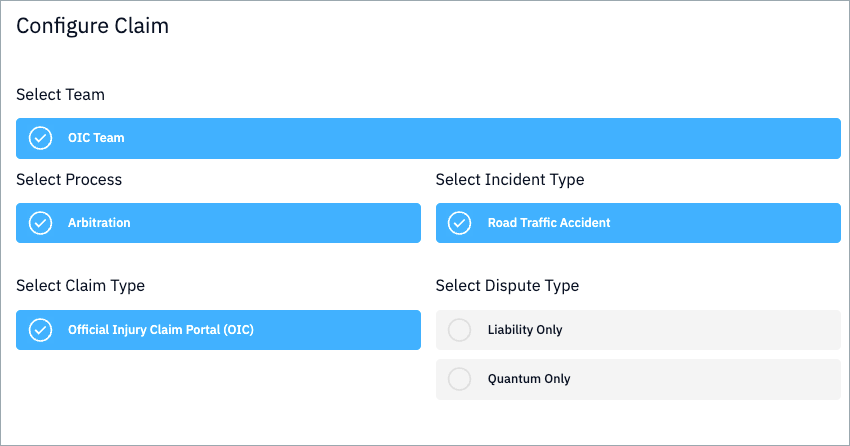 Configure Claim Completed