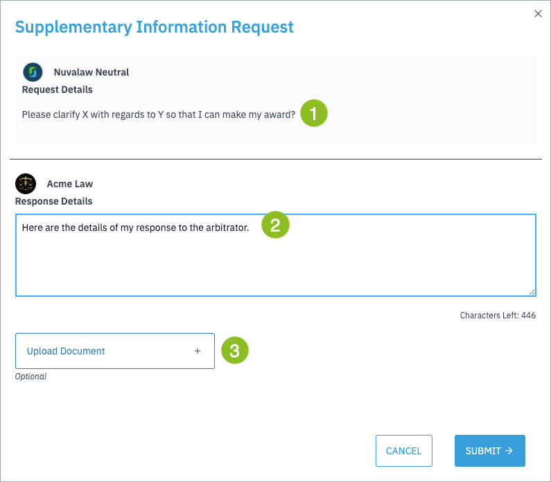 Requests Modal